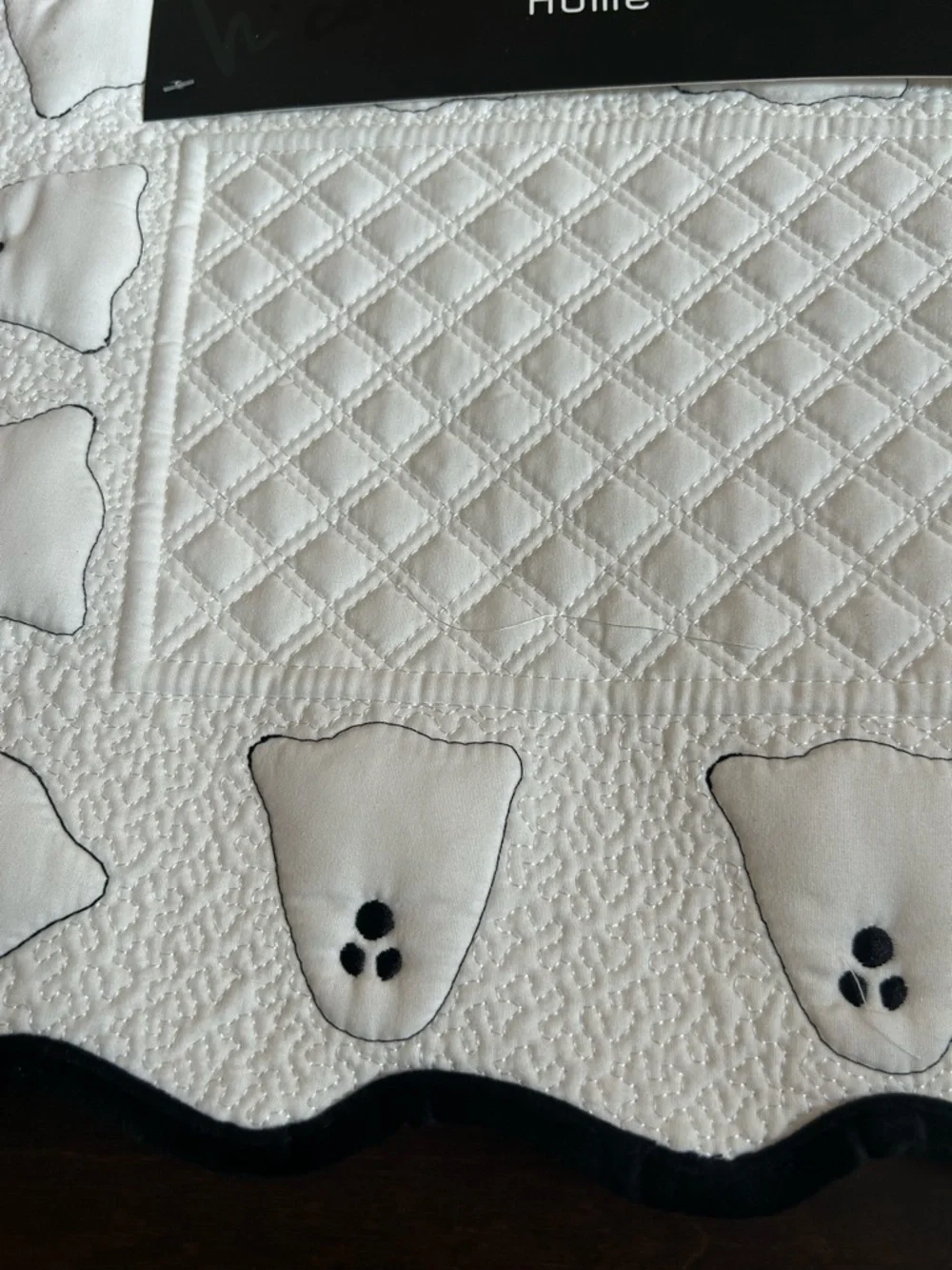 Nicole Miller Set Of 4 Placemats Halloween Ghost Quilted